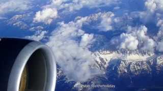 Flight Spotter Flugzeug über die Alpen von Salzburg nach Palma de Mallorca Balearen Spanien [upl. by Schaffel550]