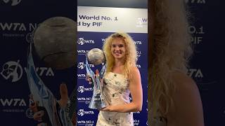 Katerina Siniakova secures her FOURTH career WTA YearEnd World No1 ranking presented by PIF 👏🏆 [upl. by Odele]