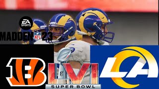 Madden 22  Rams vs Bengals  Superbowl 56 Gameplay Simulation [upl. by Meggy781]