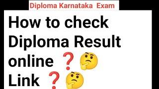 How to check diploma result onlineWhat is the website linkdiploma result 2024 karnataka [upl. by Natalina]