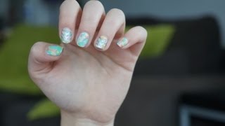 NAIL ART  Marbré Aztèque pour le printemps [upl. by Atalie818]