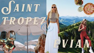 FRANCE girls trip to saint tropez town of evian hiking in french alps 🏔️ [upl. by Nets937]