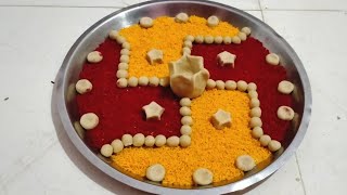 Navratri Thali decoration idea  Thali decoration idea  Aarti thali decoration idea simple [upl. by Viafore]