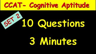 CCAT Criteria Cognitive Aptitude Test  10 Questions in 3 Minutes  Practice Set 2 [upl. by Perloff]