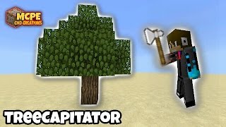 MCPE  Tree Capitator using Commands Tutorial [upl. by Dahs]