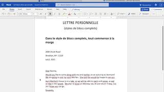 Lettre personnelle bloc complets [upl. by Qulllon]