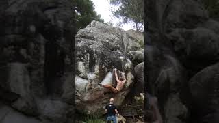 Atrėsie 8a Cuvier Rempart Fontainebleau bouldering boulder climber climbing rockclimbing happy [upl. by Aissert]