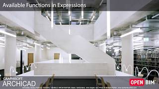 ARCHICAD 22  Available Functions in Expressions [upl. by Akcirred760]