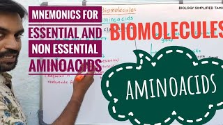 Aminoacids  mnemonics for essential and non essential aminoacids  Biomolecules  Senthilnathan [upl. by Petrine508]