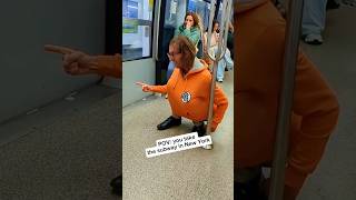 I think I should walk from now on adamrose react funny nyc subway travel funnyvideo [upl. by Zins]