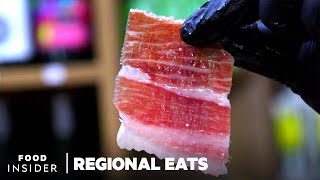 Why Spanish Iberian Ham Is The Worlds Most Expensive Cured Meat  Regional Eats [upl. by Tonia]