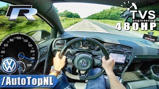 VW Golf R MK7 480HP  AUTOBAHN POV  ACCELERATION amp SPEED by AutoTopNL [upl. by Pierette434]