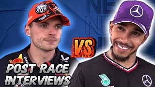 Verstappen amp Hamilton Interviews After Hungary Race [upl. by Tocs581]