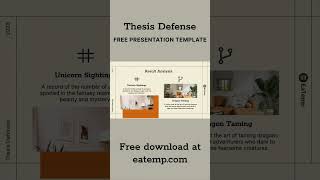 Thesis Defense Free Presentation Template By Eatemp [upl. by Fotzsyzrk106]