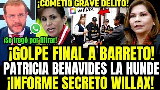 BENAVIDES LO LOGRÓ G0LPE DEFINITIVO A MARITA BARRETO CON BOMB4ZO WILLAX ¡NO REGRESARÁ A FISCALIA [upl. by Charmain640]