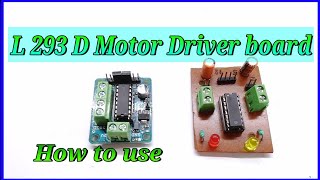 How to use L293 D motor driver board  Detailed guide in Hindi [upl. by Eetnahs]