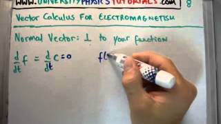 Vector Calculus for Electromagnetism 8  The Normal Vector [upl. by Judi920]