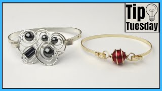 Flat Artistic Wire Bracelet Tutorial [upl. by Anpas]