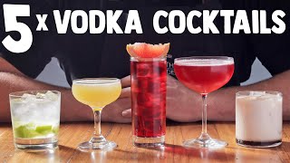 5 x Easy Vodka Cocktails part 1 [upl. by Nayt110]