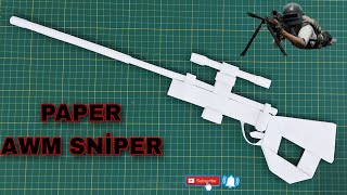 KAĞITTAN SİLAH YAPIMI  HOW TO MAKE PAPER AWM SNİPER  ORİGAMİ GUN  PAPERCRAFT  PUBG [upl. by Mazman]