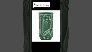 Rookwood 1928 Vintage Arts And Crafts Pottery Green Crow Rook Ceramic Vase 1795 youtubeshorts [upl. by Eynaffit]