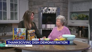 Linda Skeens makes banana pudding on First at Four for Thanksgiving [upl. by Ydneh]