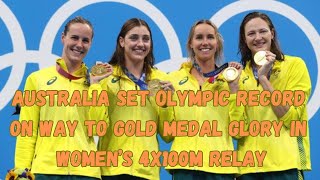 Australia Set Olympic Record on way to GOLD Medal glory in Women’s 4X100M Relay [upl. by Eneryc855]