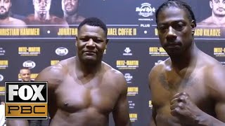 Luis Ortiz vs Charles Martin  WEIGHIN  PBC ON FOX [upl. by Airdnahs]