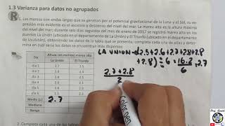 13 VARIANZA PARA DATOS NO AGRUPADOS 9º GRADO CUADERNO DE EJERCICIOS RECUERDA [upl. by Okier]