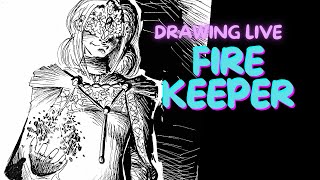 Drawing live  FIRE KEEPER [upl. by Kcod770]