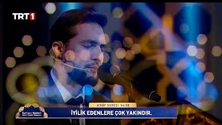 Hafız Harun Hacıyakup TRT 1 Kuran güzel okuma yarışması okuyuşu [upl. by Nelak]