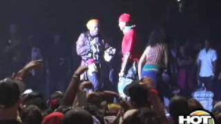 Elephant Man and Chris Brown at Hot97s On Da Reggae Tip [upl. by Enimajneb]