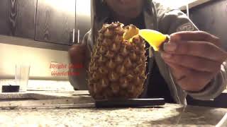 Right way to eat Pineapple  Viral Pineapple Video [upl. by Auhsuoj]