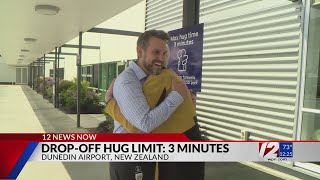 New Zealand airport wants you to hug goodbye faster [upl. by Tlevesoor]