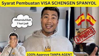 CARA APPLY VISA SCHENGEN SPANYOL TANPA AGENT‼️ 7 HARI JADI❗️ [upl. by Nikola]