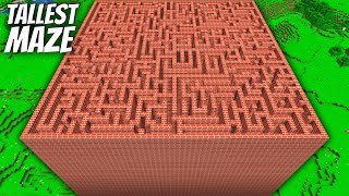 I found a TALLEST MAZE in Minecraft  Whats INSIDE the BIGGEST MAZE [upl. by Nnaid]