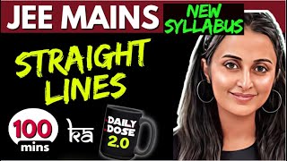 JEE MAINS 2025 𝒏𝒆𝒘 𝒔𝒚𝒍𝒍𝒂𝒃𝒖𝒔  STRAIGHT LINES ONE SHOT  FULL THEORY PYQ’s Tricks  NEHA AGRAWAL [upl. by Imoin604]