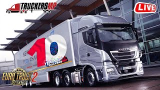 Euro Truck Simulator 2  Truckers MP 10 year anniversary jobs  steering wheel ets2 pandharpur [upl. by Enihpled]