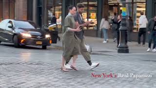 Star Wars actress Daisy Ridley and Tom Bateman seen walking around in New York City [upl. by Eimareg]