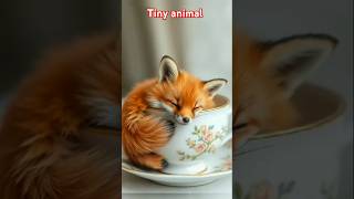 quotHybrid animal fusion Mini Animals Relaxing in a Cup  Adorable Tiny Animals Shortsquotaicreation [upl. by Melleta]