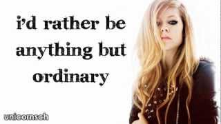 Anything But Ordinary  Avril Lavigne  Lyrics [upl. by Nnitsuj]