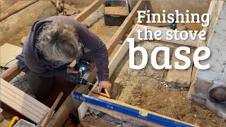 131 Finishing the stove base in the sauna chamber [upl. by Wennerholn]