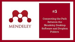 Mendeley Tutorial 5 of 16 Connecting the Path Between the Mendeley Software and Dropbox Folders [upl. by Ahsikit155]