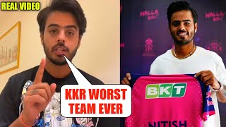 Nitish Rana Angry Reaction on KKR After IPL 2025 Mega Auction [upl. by Filberto]