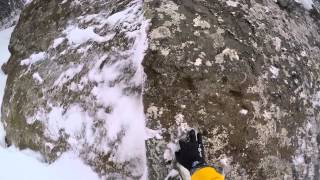 Climbing Ginga No Taki waterfall on Hokkaido with Black Diamond Viper tools and Sabertooth crampons [upl. by Justino]