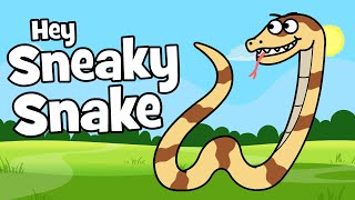 ♪ ♪ Funny Animal Childrens Song  Hey Sneaky Snake  Hooray Kids Songs amp Nursery Rhymes [upl. by Magnum]