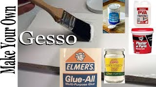 How to Make Homemade Gesso Acrylic painting [upl. by Robison175]