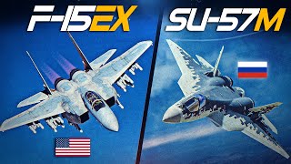 Double The OverKill  Flight Of 2 F15 EX Eagle Vs Flight Of 2 Su57  Digital Combat Simulator [upl. by Amary]