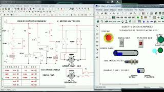 Circuito electromecánico virtual con el sensor inductivo [upl. by Abehsile]