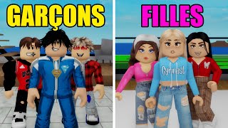 GARÇONS VS FILLES SUR BROOKHAVEN  ROBLOX [upl. by Livy441]